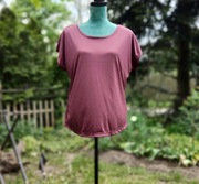 Bordowa bluzka sportowa Crivit 40 42 top sportowy fioletowa śliwkowa