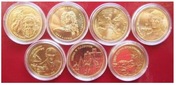 ROCZNIK 2002 -Komplet 7 monet.