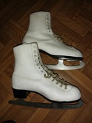 Łyżwy do jazdy figurowej kolor biały i czarny 