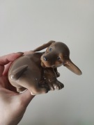 Figurka porcelana pies jamnik Royal Copenhagen