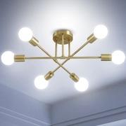 ANDAST Lampa Sufitowa W Stylu Vintage Złota Gwint E27/26