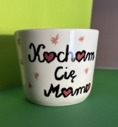 Kubek na dzień mamy 360ml ręcznie malowany handmade