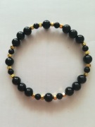 NOWA Bransoletka Kamień Onyks Hematyt 17,5cm