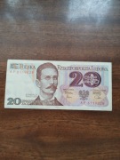 banknot 20 zł UNC