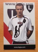 Autograf oficjalna karta klubowa Legia Warszawa Aleksandar Vuković