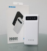 Powerbank 20000mAh 6w1 iPhone microUSB USB C biały
