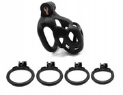 Czarny pas cnoty lekka klatka na penisa Cobra Chastity Cage rozm S