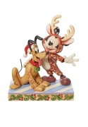 Disney Traditions Świąteczni przyjaciele Miki i Pluton Figurka świąteczna 