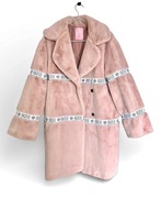 Płaszcz futro Bizuu Florence XS/34 Pudrowy róż Logowane