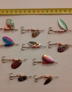 Zestaw 10 obrotówek wędkarskich