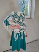 Narzutka, ponczo w kwiaty 