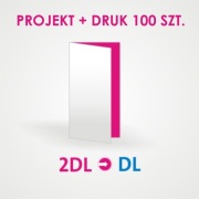 Projekt ulotki składanej 2DL do DL | DRUK 100szt