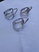 Uchwyt/Koszyczki pod szklanki PRL z aluminium