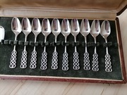 NOWE ŁYŻECZKI DO KAWY FILIŻANKI SREBRO PR. 830 DAVID ANDERSEN NORWEGIA 