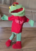 Pacynka vintage lata 70 żaba Frieda frog PRL tv show maskotka 