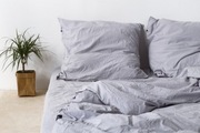 Komplet pościeli jasno szarej 160x200 bawełnianej