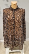 Koszula damska MOHITO 40 L 42 XL tunika wzór skóry węża na guziki wąż