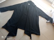 UNO Danmark czarny sweter kardigan narzutka 55 % ramie 130 cm pachy