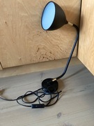 Kinkiet czarny, złote wstawki