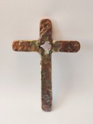 Krzyżyk ręcznie kuty - miedziany 