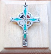 Krzyżyk krzyż celtycki indiański srebro southwest wisiorek zawieszka intar