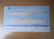 SPECIMEN CZEK WSCHODNI BANK CUKROWNICTWA SA CWB