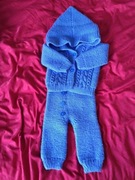 Komplet niemowlęcy wełniany 68