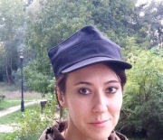 Czarna Rogatywka nowa czapka z daszkiem 