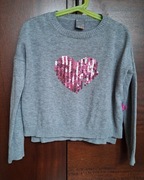 Sweterek Coccodrillo 122 różowe serce