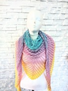 Chusta boho na szydełku duża xxl Otulacz prezent