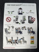 Safety Card / Karty Instrukcja Bezpieczeństwa Finnair Airbus A350-900
