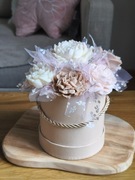 Flower Box Świece Sojowe KAWA & WANILIA – Prezent Handmade 12cm