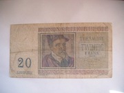 BANKNOT BELGIA 20 Franków 1956 r.