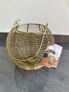 Lampion metalowy z uchwytem i wkładem – Studio Home