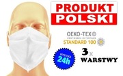 4 zł sztuka Maseczka Maseczki WIELOKROTN.3 warstwy