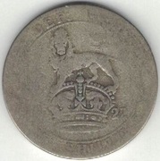 Wielka Brytania 1 szyling shilling 1922 - 23,59 mm - srebro Ag - nr 1