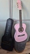 Gitara klasyczna 4/4 siesta różowa pokrowiec książka gratis aria guitars