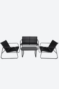 Zestaw ogrodowy(sofa,2 fotele i szklany stolik)