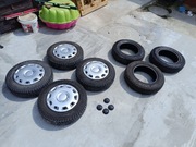 Koła Fiat Panda 13 cali, 7 opon mix, nowe kołpaki, 155/80r13