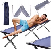 Łóżko polowe składane turystyczne kanadyjka XXL niebieskie 150kg