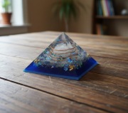 P603 Błękitna Prana – Potężny Orgonit z Kryształem Górskim i Spiralą Mocy