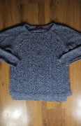 Sweter s.Oliver r. 40 niebieski damski okrągły dekolt bawełniany 