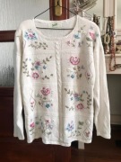 Instyle Cottagecore boho sweter haft 52% ramie 40% bawełna 48 50 cudo