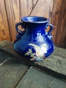 Porcelanowy wazon kobaltowy amfora