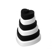 Wieża Silikonowa Sensoryczna Serca Black and White