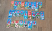 Magnesy Danonki abecadło podróże zwierzęta 42 sztuki