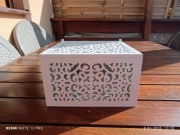 Drewniane pudełko ażurowe zamykane 