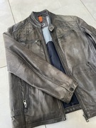 Męska kurtka skórzana DNR z Holandii skóra jagnięca styl vintage