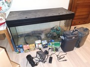 Akwarium 200L, filtry Fluval, lampa UV, akcesoria