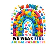 Naprasowanki z Okazji Światowego Dnia Świadomości Autyzmu 5 x5 cm 